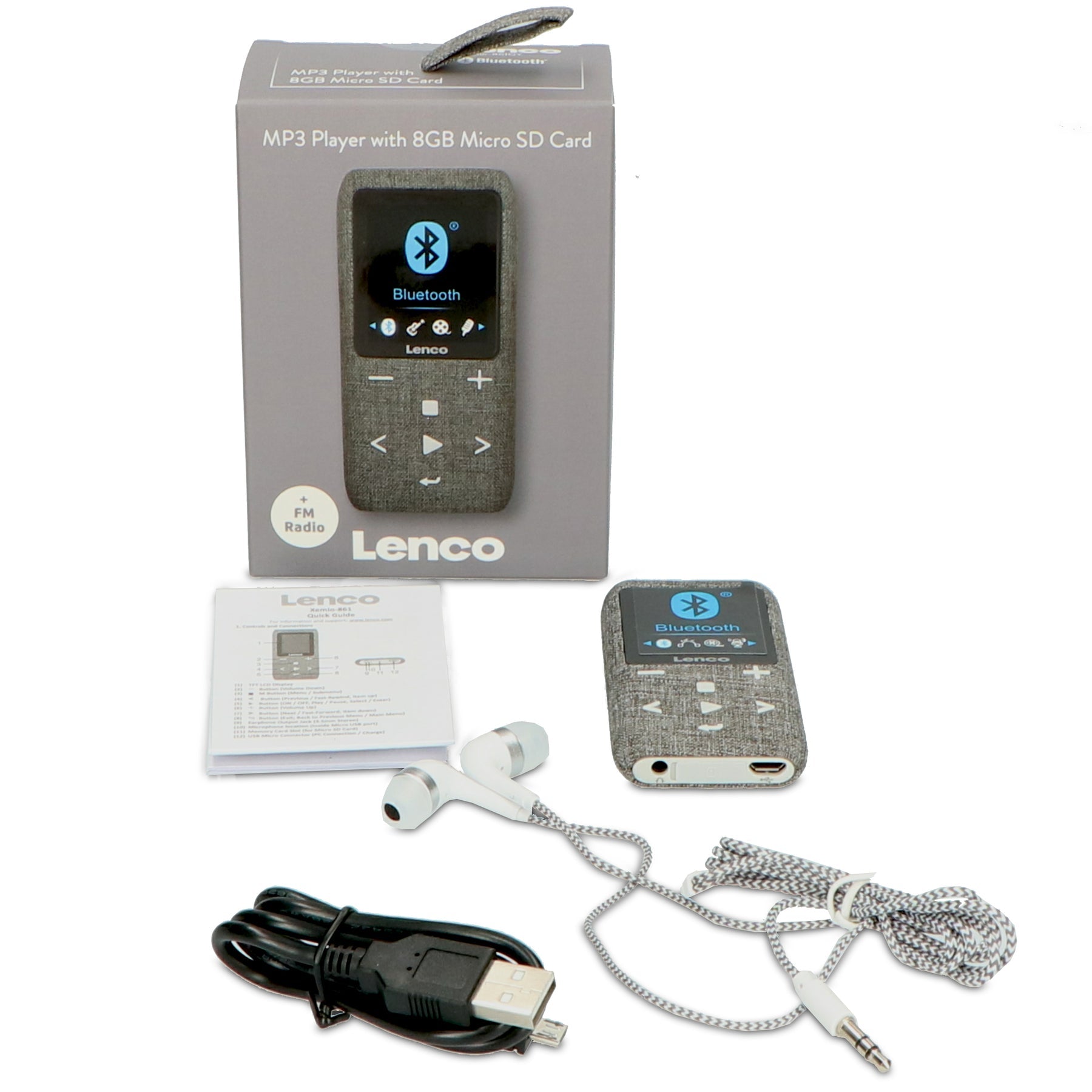 Lenco Xemio-861, MP3 Player, 8GB, grau