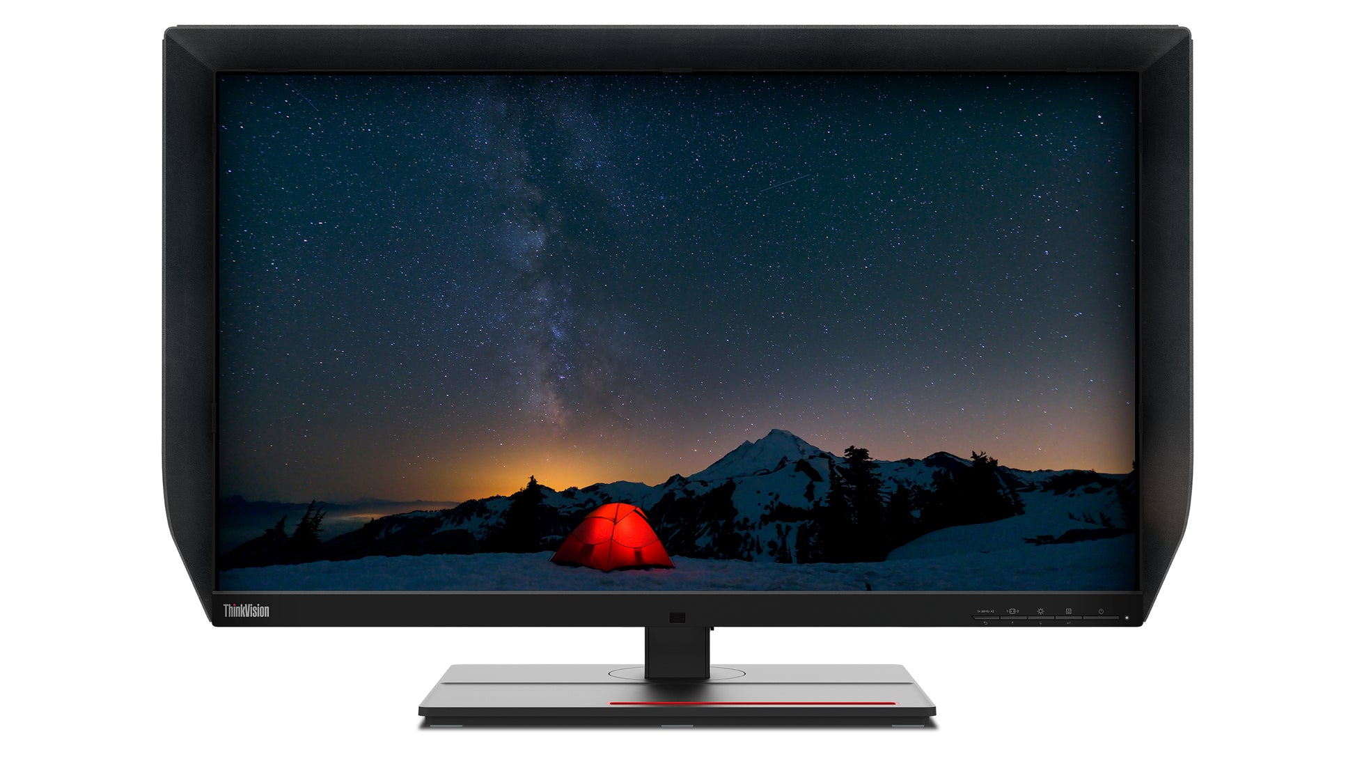 Lenovo ThinkVision P27u-20 – Monitor, 27", IPS, 60 Hz, 450 cd/m², Webcam, KVM, USB-C, VESA 100 × 100, Schwarz