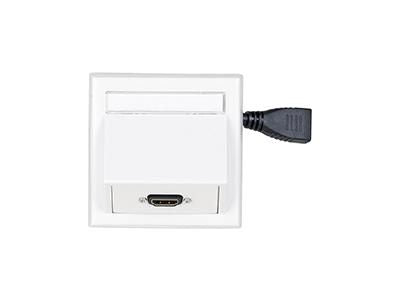 Vivolink Wandanschlussdose WI221184 – 259 × 206 mm, weiss, mit Rahmen, für HDMI