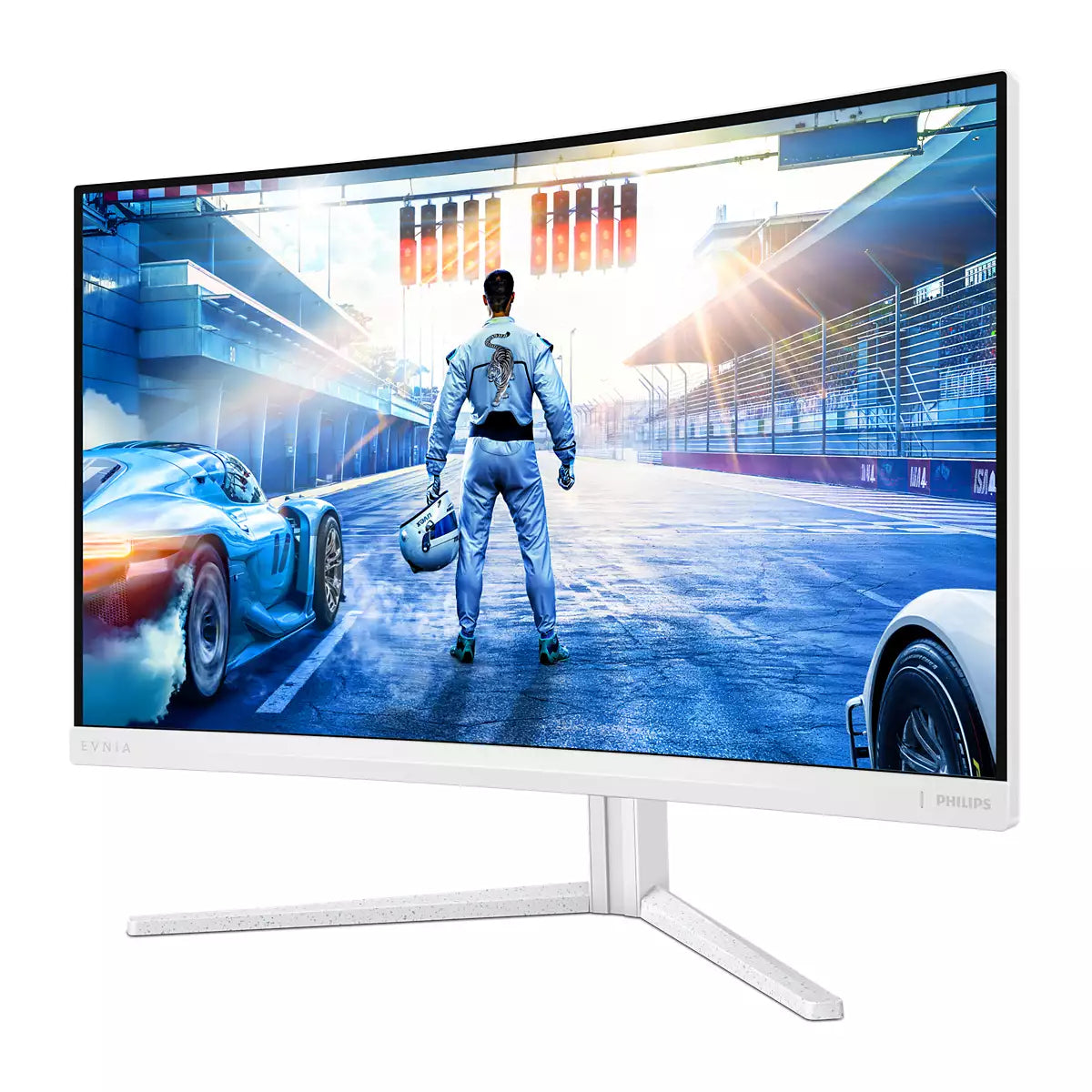 Philips 27M2C5501/00 – Monitor, 27", VA, 180 Hz, 300 cd/m², Gebogen, Adaptive Sync, VESA 100 × 100, Weiss