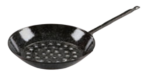 Garcima Fonduepfanne – Ø 28 cm, Stahl, Emaille, für Induktion, Gas, Glaskeramik u. a., Schwarz