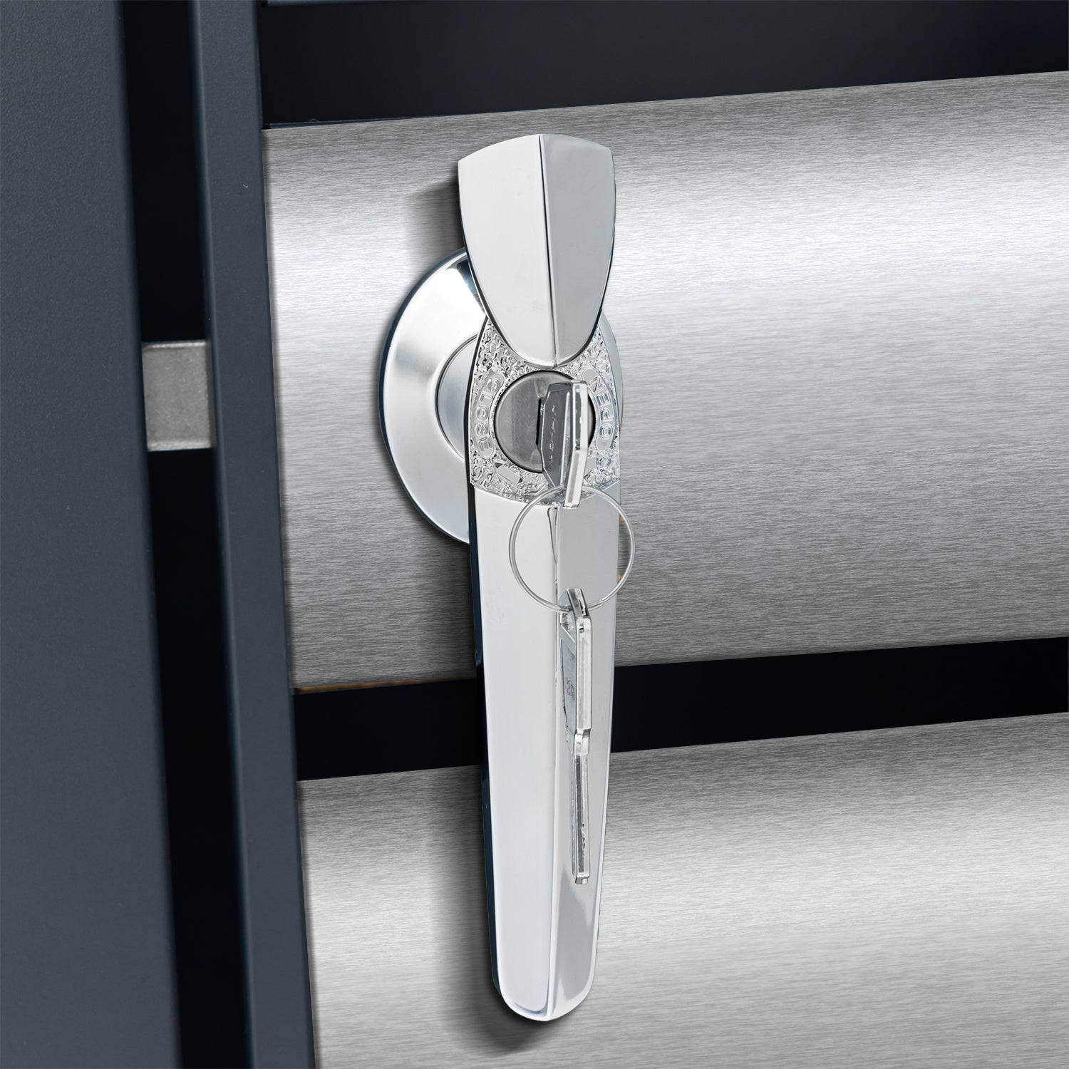 Phoenix Safe Co. Müllcontainer GB2213ASK – Stahl – Anthrazit/Silber – Soft-Close – 132 × 80 × 116 cm
