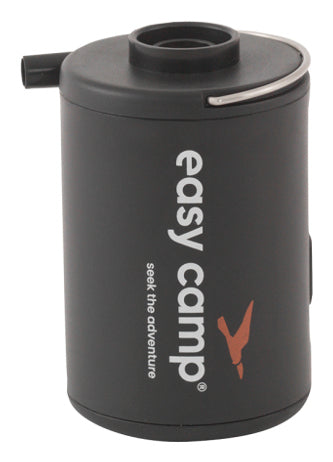 Easy Camp Allium Akku-Luftpumpe – 180 l/min, 800 mAh (Li-Ion), USB-ladebar, inkl. Ausguss & Tasche, Schwarz