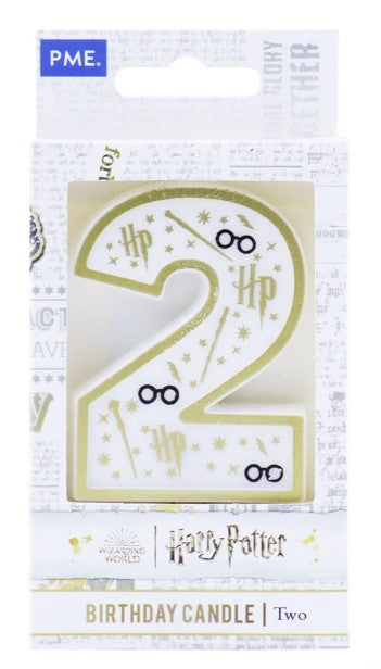 PME Geburtstagskerze Harry Potter – Weiss – 5,0 × 7,0 cm – 1 Stk
