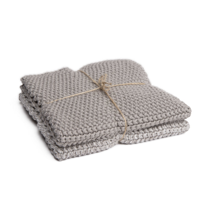 Pichler Abwaschlappen Lola – grau – 27 × 27 cm – Baumwolle – 2er-Set