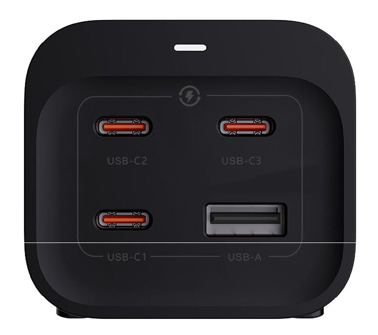 M. Schönenberger 24.21367SZ USB-Desktop-Ladegerät 67 W – USB-C×3, Micro-USB×1 – PD 3.0, QC 3.0 – Schwarz