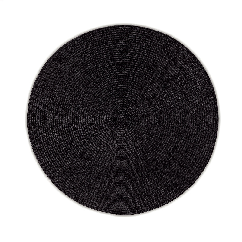 Kela Tischset – rund, PP, schwarz, Ø38 cm