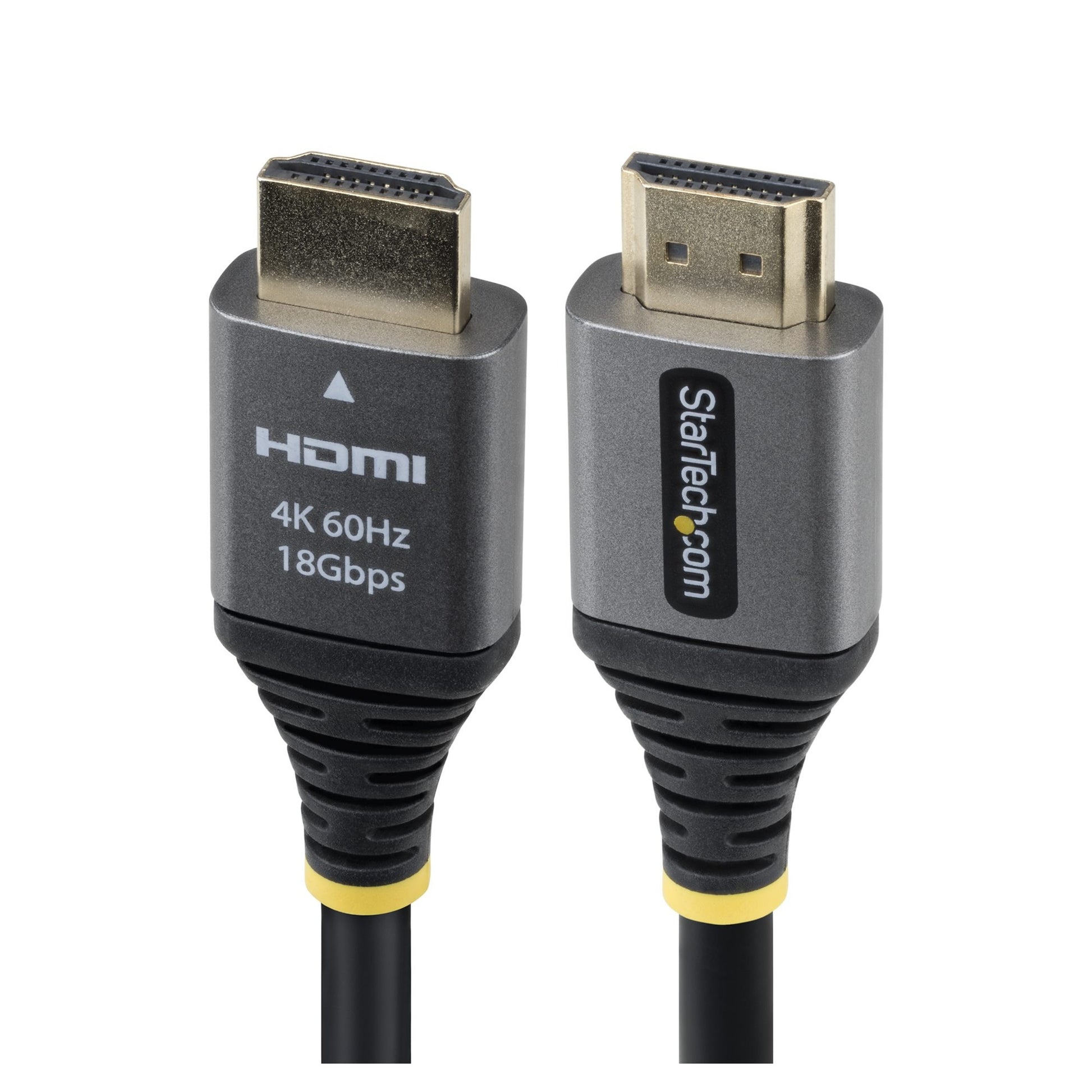 StarTech.com HDMI Kabel HDMI 2.0 4K 60 Hz – 1,5 m – HDR, ARC – Schwarz/Silber