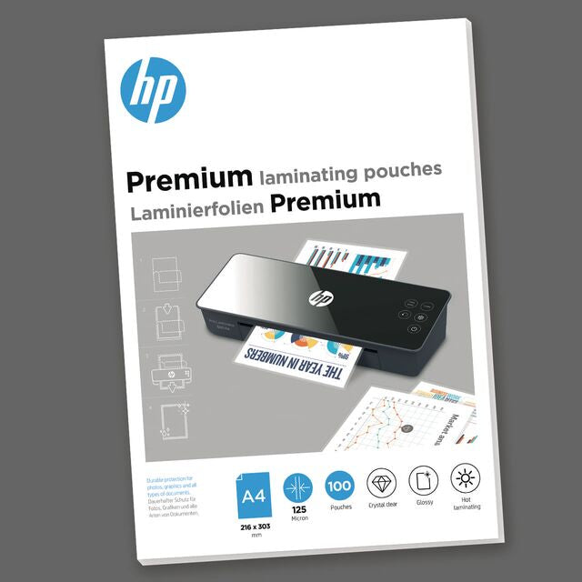 HP Laminierfolien A4 – 125 µm, glänzend, 100 Stück