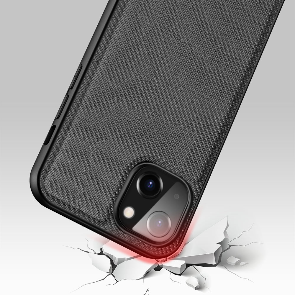 nevox StyleShell NYLO Backcover – für Apple iPhone 15 Plus, Nylon+TPU, Schwarz