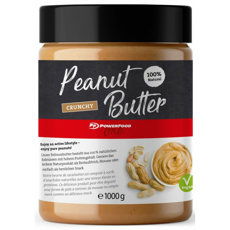 PowerFood Erdnussbutter, Cremig, Vegan – 1 kg