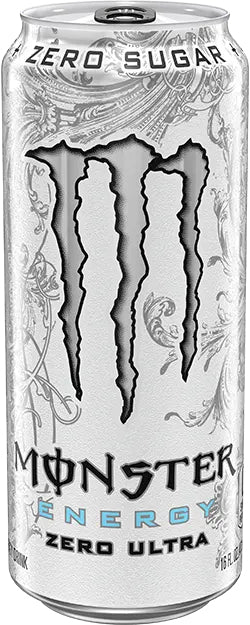 Monster Energy Energy Drink Ultra Weiss, Zitrus, zuckerfrei, koffeinhaltig – 12 × 5 dl