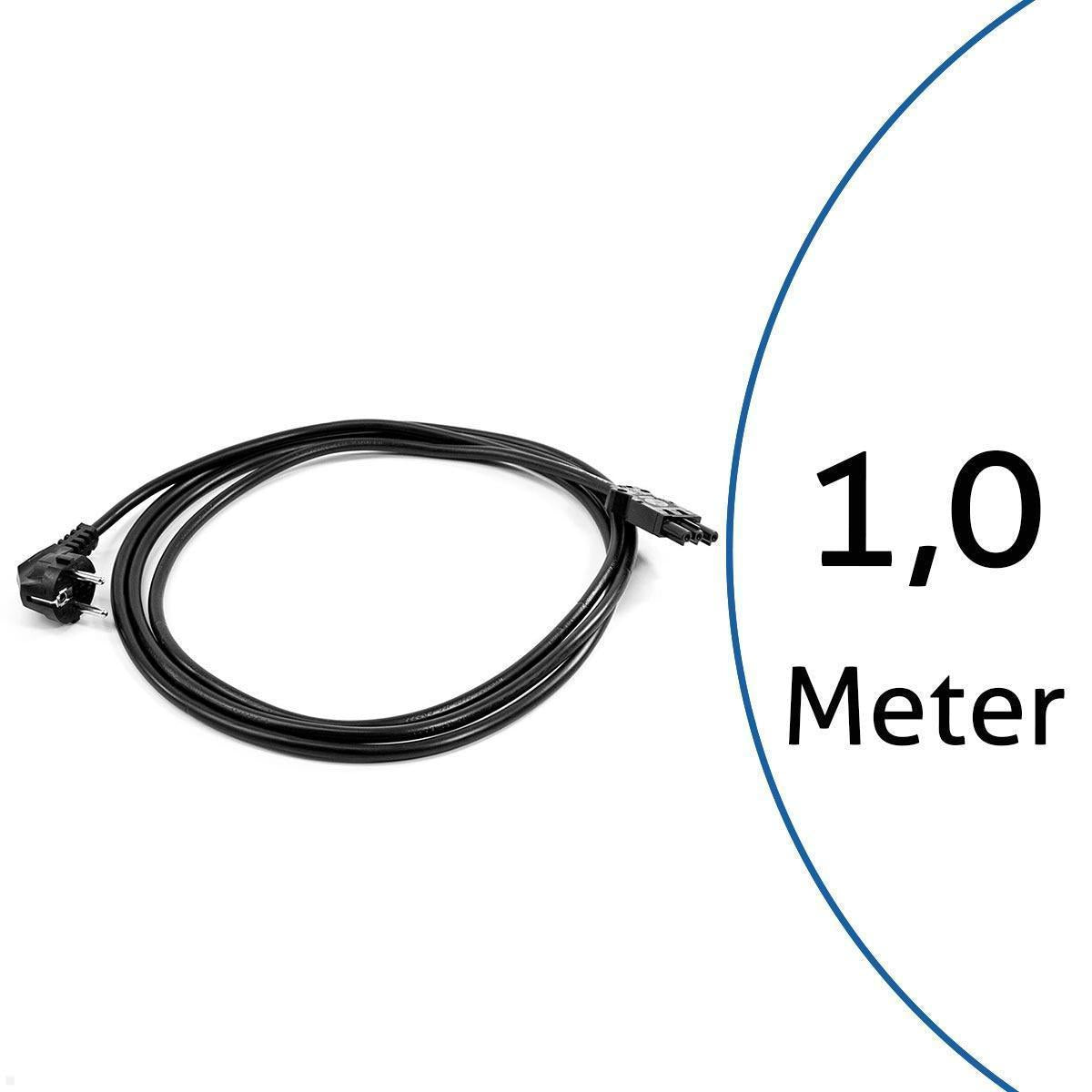 Bachmann Netzkabel – Schuko (CEE 7/7)–GST18, 1 m, 250 V/16 A, schwarz