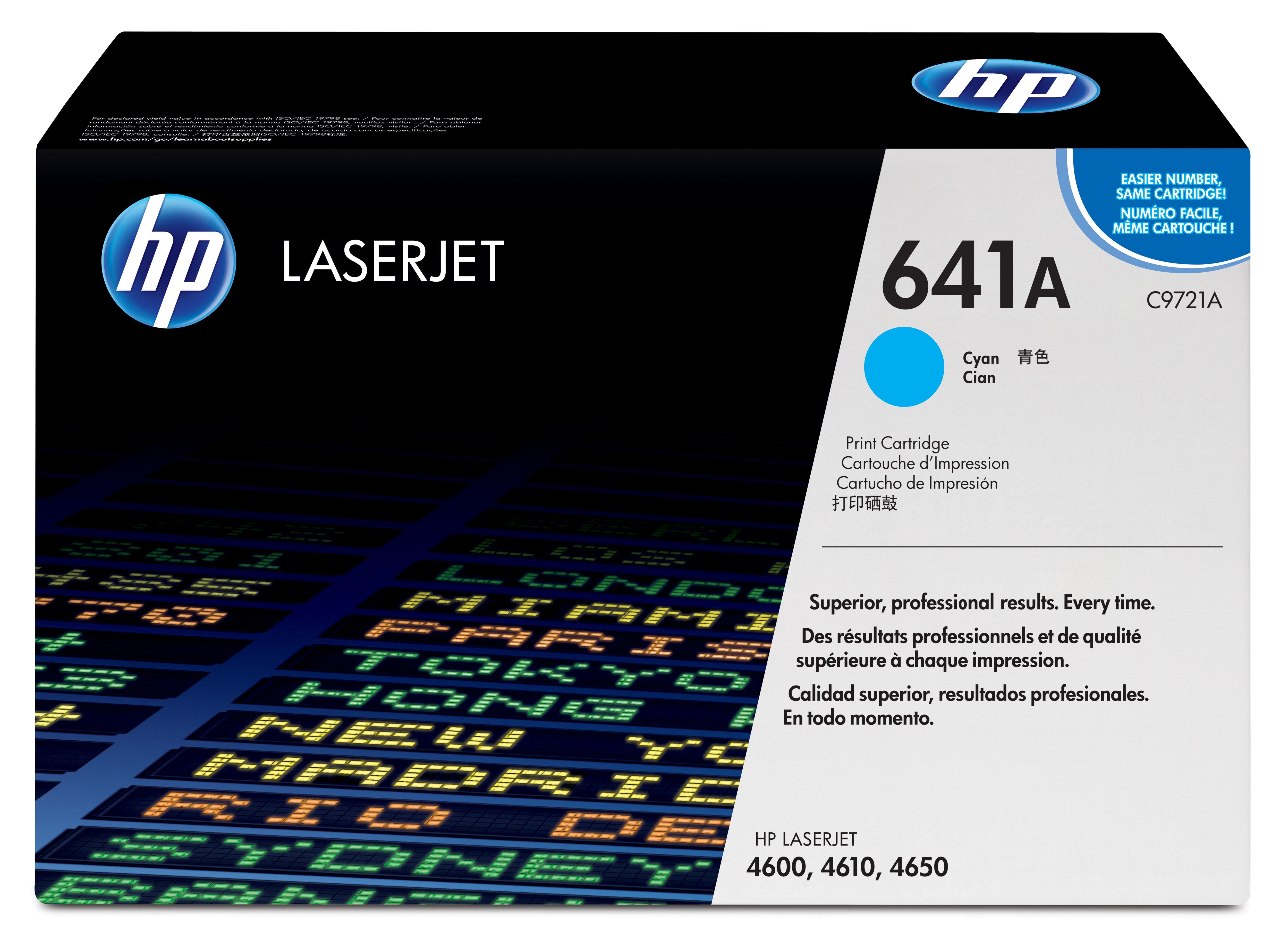 HP Toner C9721A – cyan, 8000 Seiten – für Color LaserJet 4600N/4600DN/4600DTN und andere
