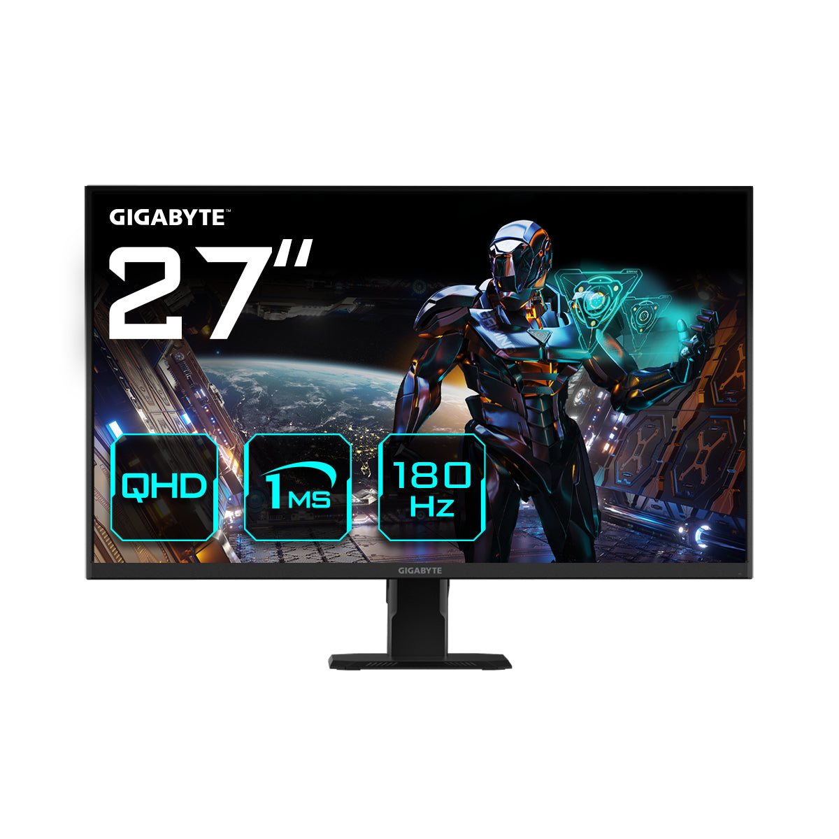 GIGABYTE GS27QA – Monitor, 27", 2560 × 1440 (WQHD), IPS, 180 Hz, 300 cd/m²
