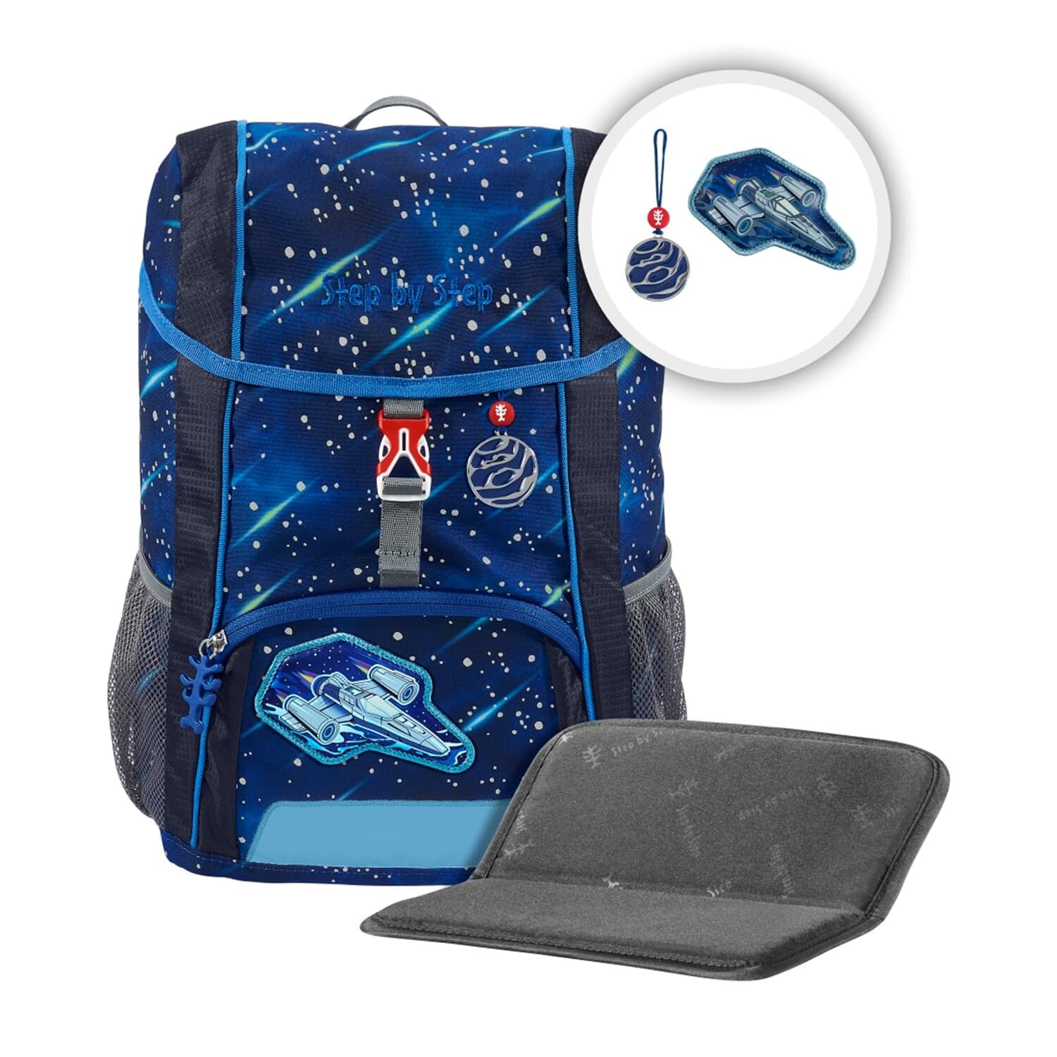 Step by Step Kindergartenrucksack-Set KID REFLECT – 3-teilig – Star Shuttle Elio – 26,0×35,0×17,0 cm
