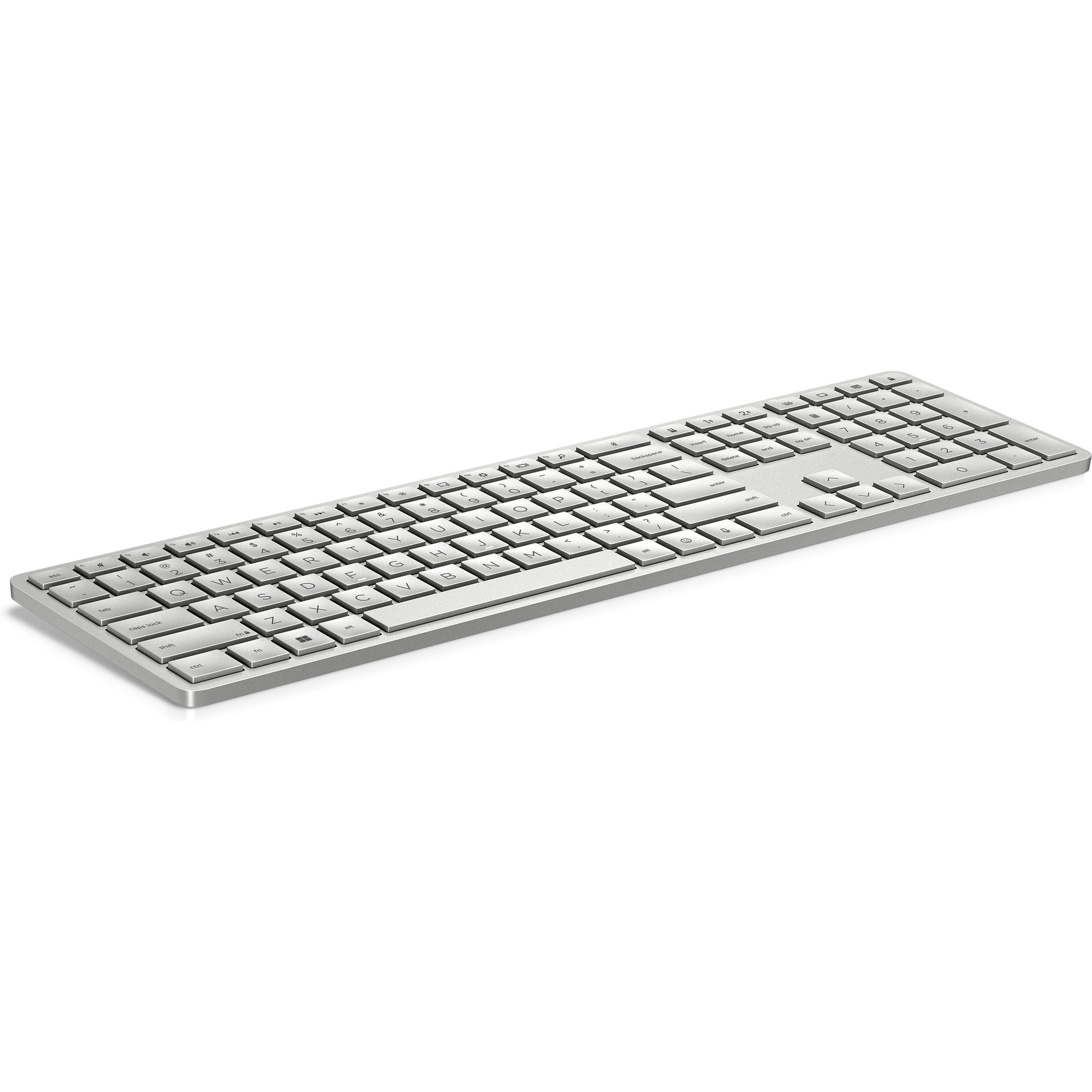 HP 970 Programmierbare Wireless K – Tastatur – Bluetooth – USB-C Ladeport – Silber