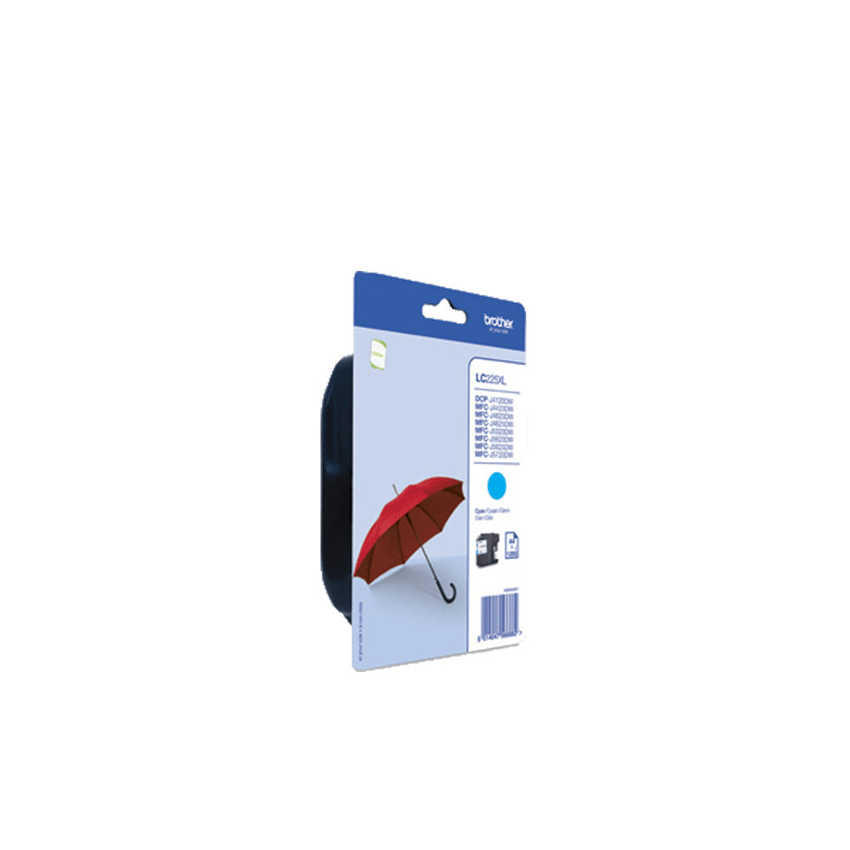 Brother LC-225XL Cyan Tintenpatrone (Original) – 1'200 Seiten – für DCP-J4120DW, MFC-J4420DW, MFC-J4620DW …