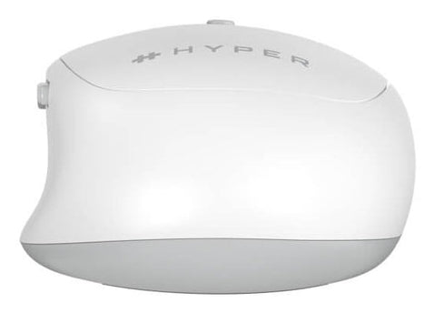 HyperSpace Next HS2100GL Mobile Maus – kabellos, für Rechtshänder, programmierbare Tasten, weiss