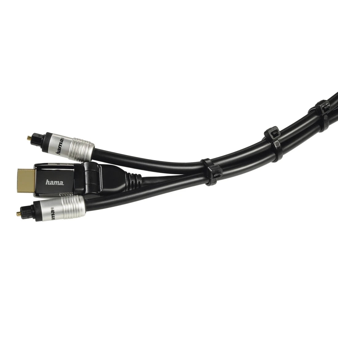 Hama Kabelbinder – 2,5 mm × 100/150/200 mm, Kunststoff, Schwarz, Einmalverschluss, UV- und hitzebeständig