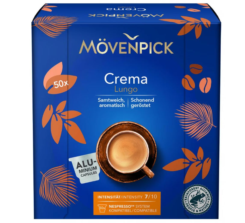 Mövenpick Kaffeekapseln Crema NPA – für Nespresso – 50 Kapseln