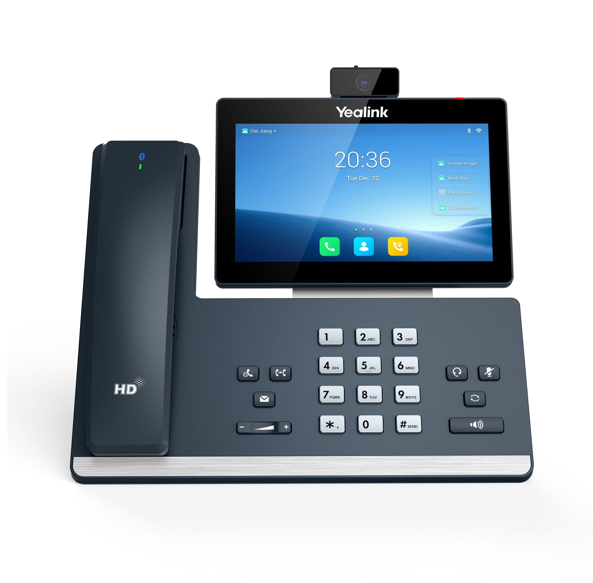 Yealink T58W Pro – WLAN-Telefon (Handgerät), mit Kamera, Grau