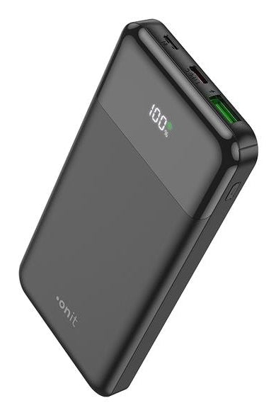 ONIT Powerbank 10'000 mAh – 20 W PD, 1× USB-C, 1× USB-A, schwarz