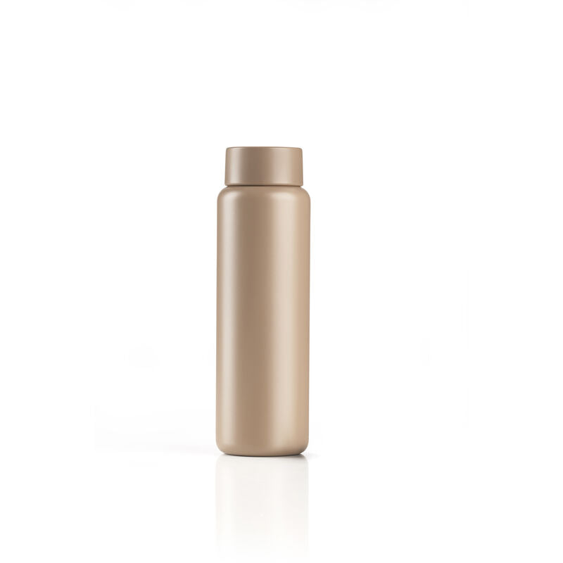 Zone Denmark Singles Isolierflasche 650 ml – Doppelwandig 12 h Heiss, Edelstahl, Braun