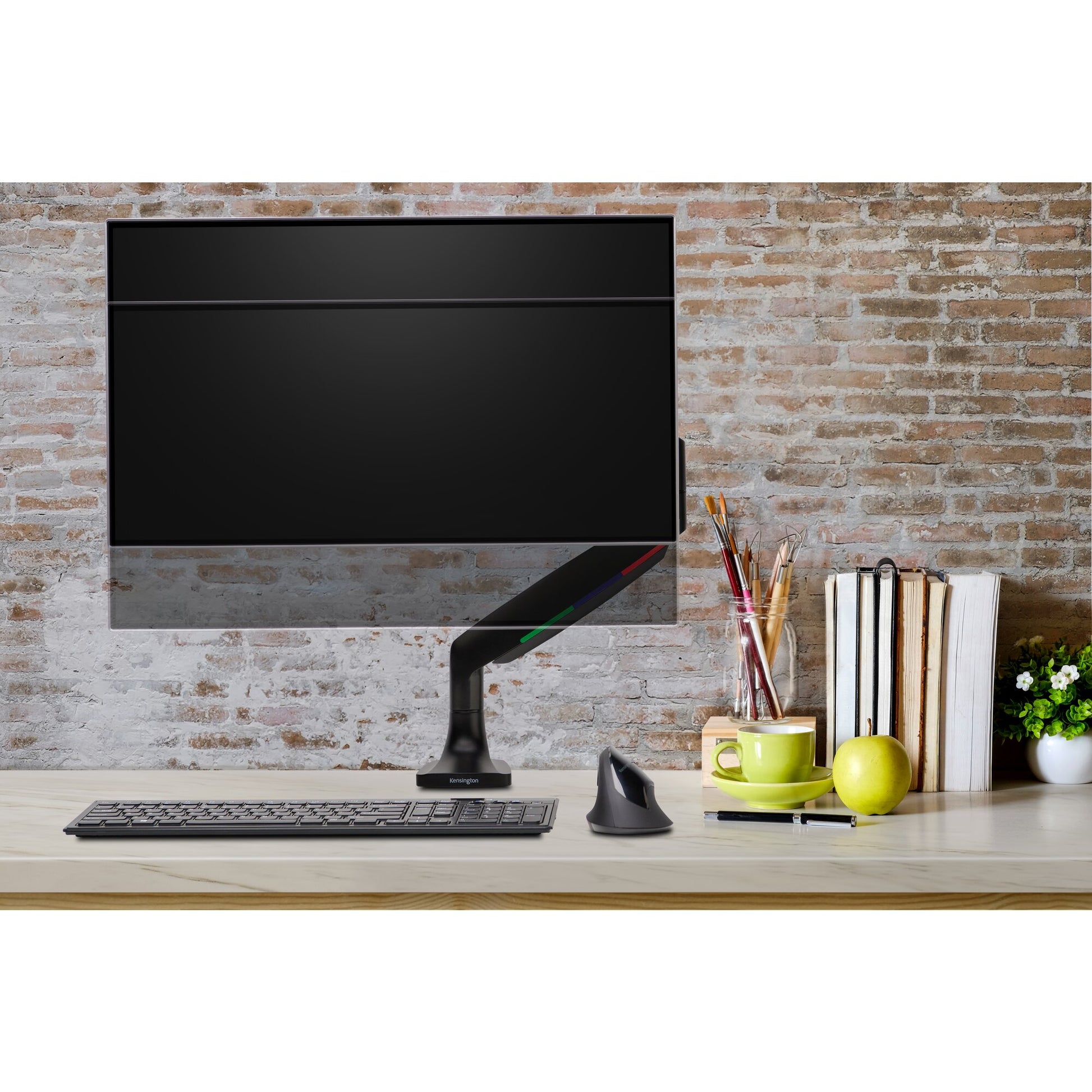 Kensington One Touch SmartFit – Monitorarm, C-Klemme/Tülle, bis 34", VESA 75 × 75/100 × 100 mm, schwarz