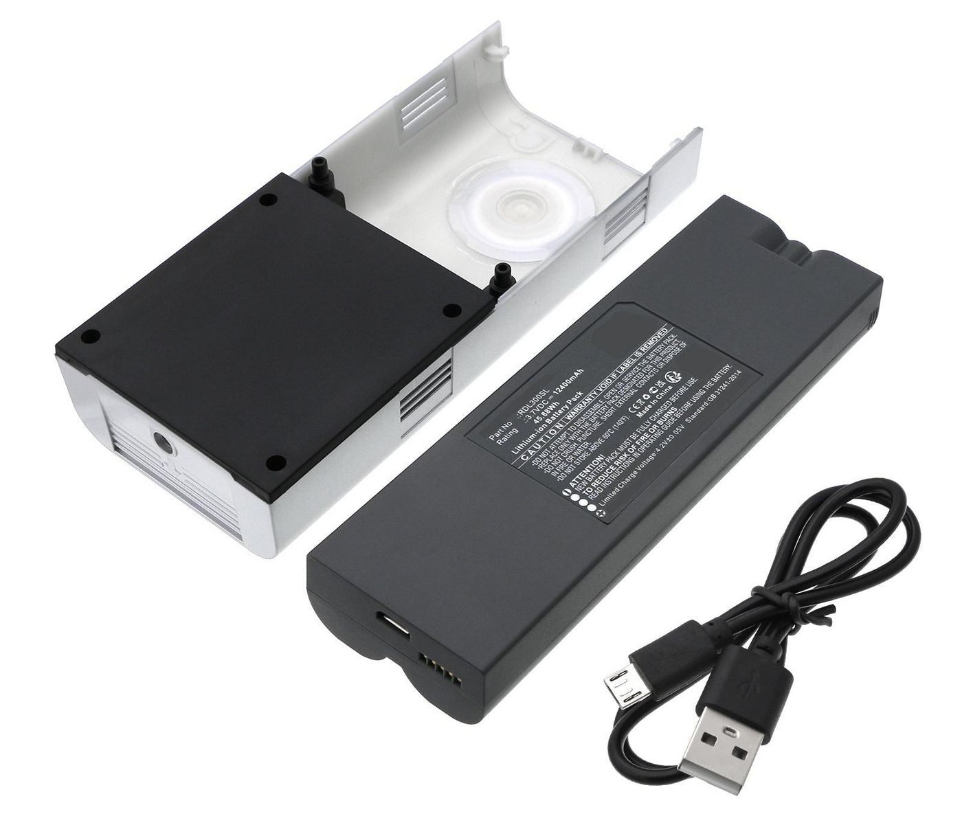 CoreParts MBXHSC-BA051 Li-Ionen Akku 3,7 V, 12'400 mAh (45,88 Wh) – für Ring – Weiss