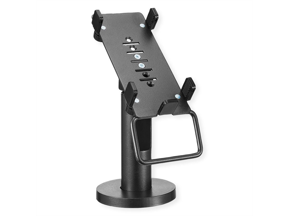 ROLINE POS-Halterung, Schraubbefestigung, 360°/±45°, für Geräte 70–110 mm Breite, bis 166 mm Länge, Schwarz