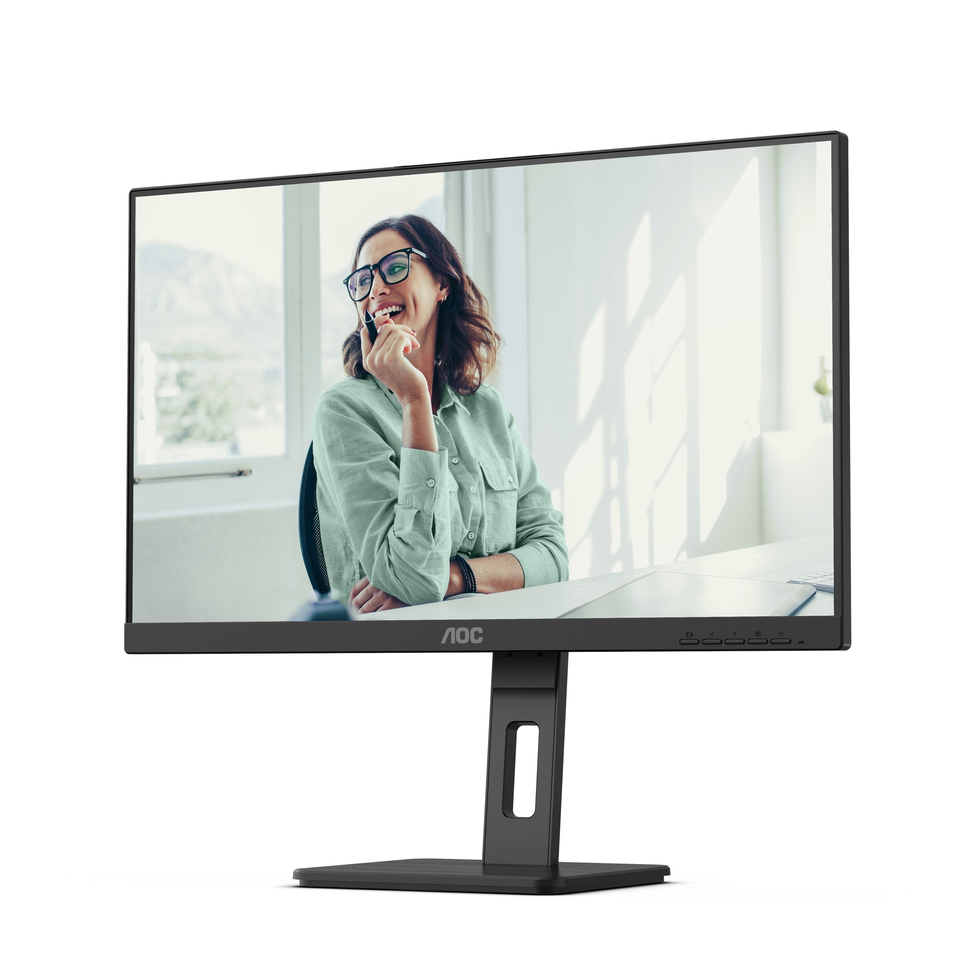 AOC Monitor, 27", IPS, 75 Hz, 350 cd/m², USB-C, Daisy Chain, USB-Hub, VESA 100 × 100, Schwarz