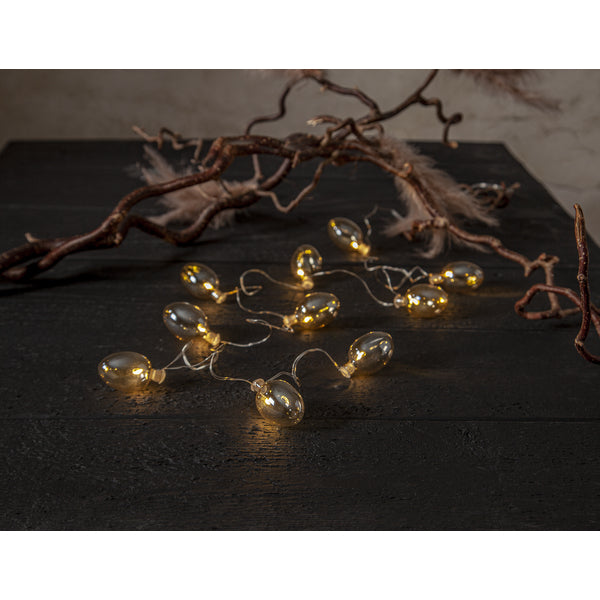 Star Trading Lichterkette – 1,35 m, Warmweiss, Beige, Timer, Batteriebetrieb 2× AA