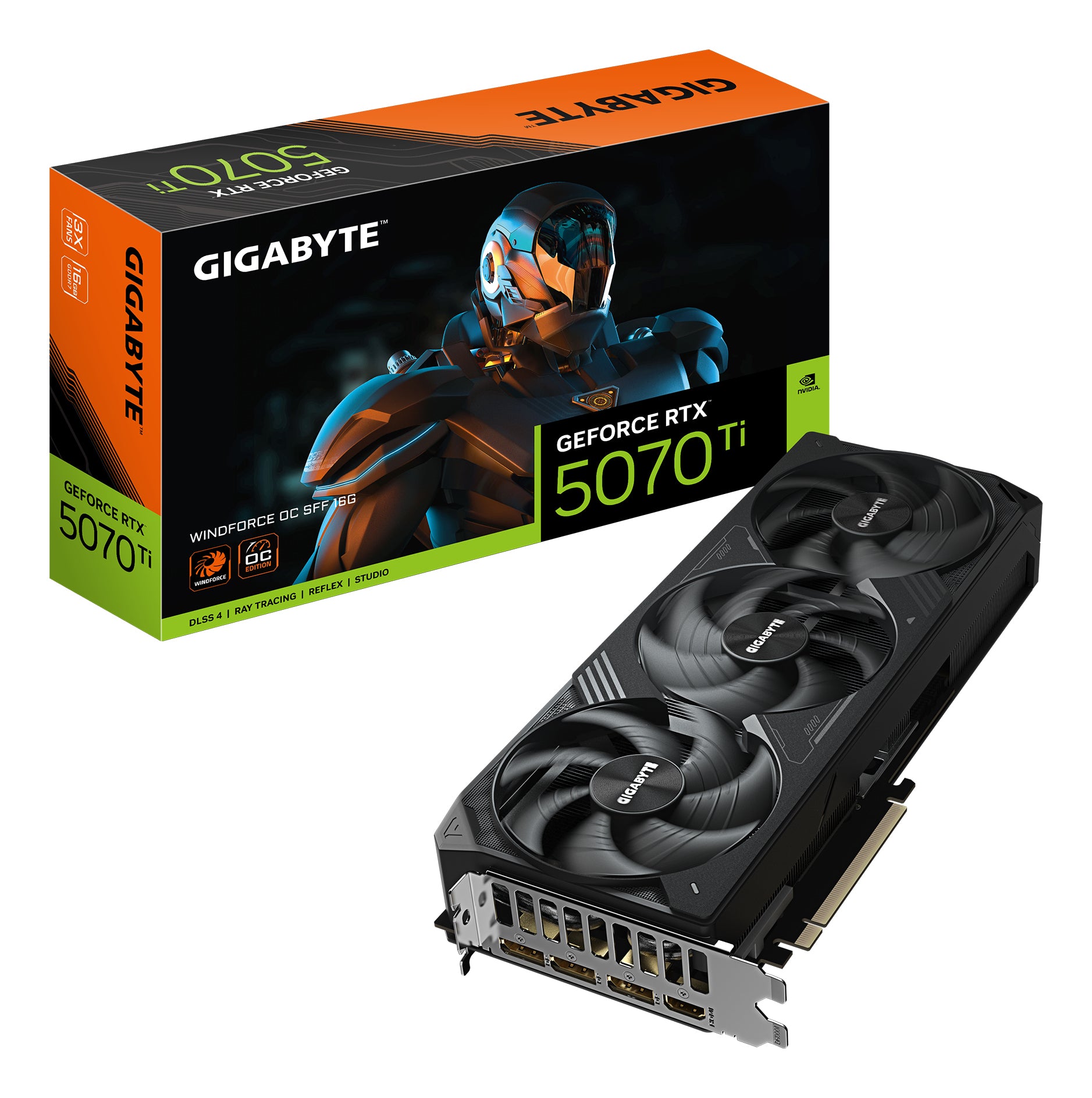 GIGABYTE GV-N507TWF3OC-16GD – Grafikkarte – GeForce RTX 5070 Ti, 16 GB GDDR7, PCIe 5.0, 3×DP 2.1a/1×HDMI 2.1b