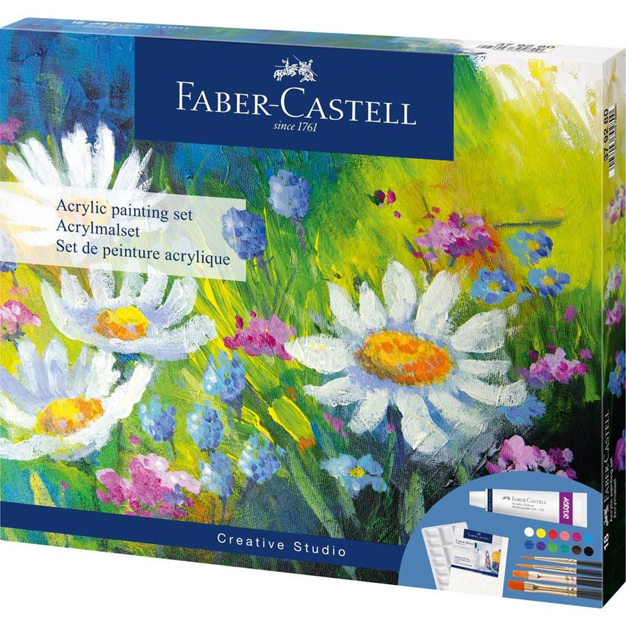 Faber-Castell Acrylmalset – 18-teilig – 200 × 250 mm