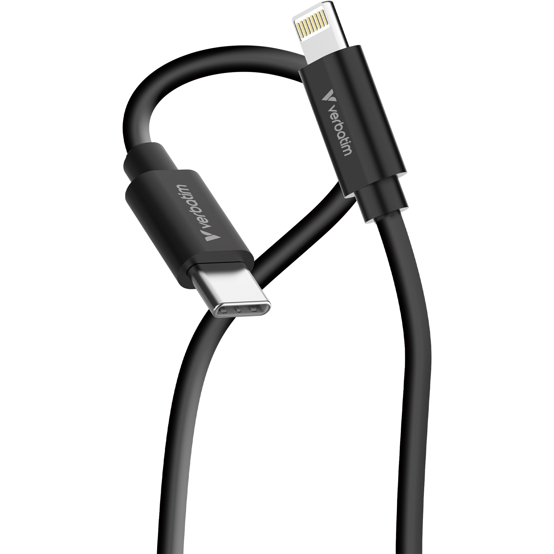 Verbatim USB-C-auf-Lightning-Kabel – USB 2.0 (480 Mbit/s) – 1 m – PD 27 W – für iPhone, iPad – 2er-Set