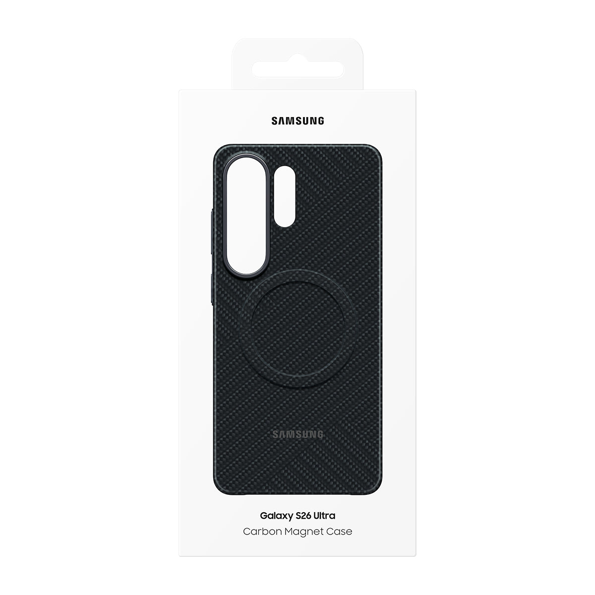 Samsung Backcover – für Samsung Galaxy S26 Ultra, MagSafe, Kohlefaser, Schwarz