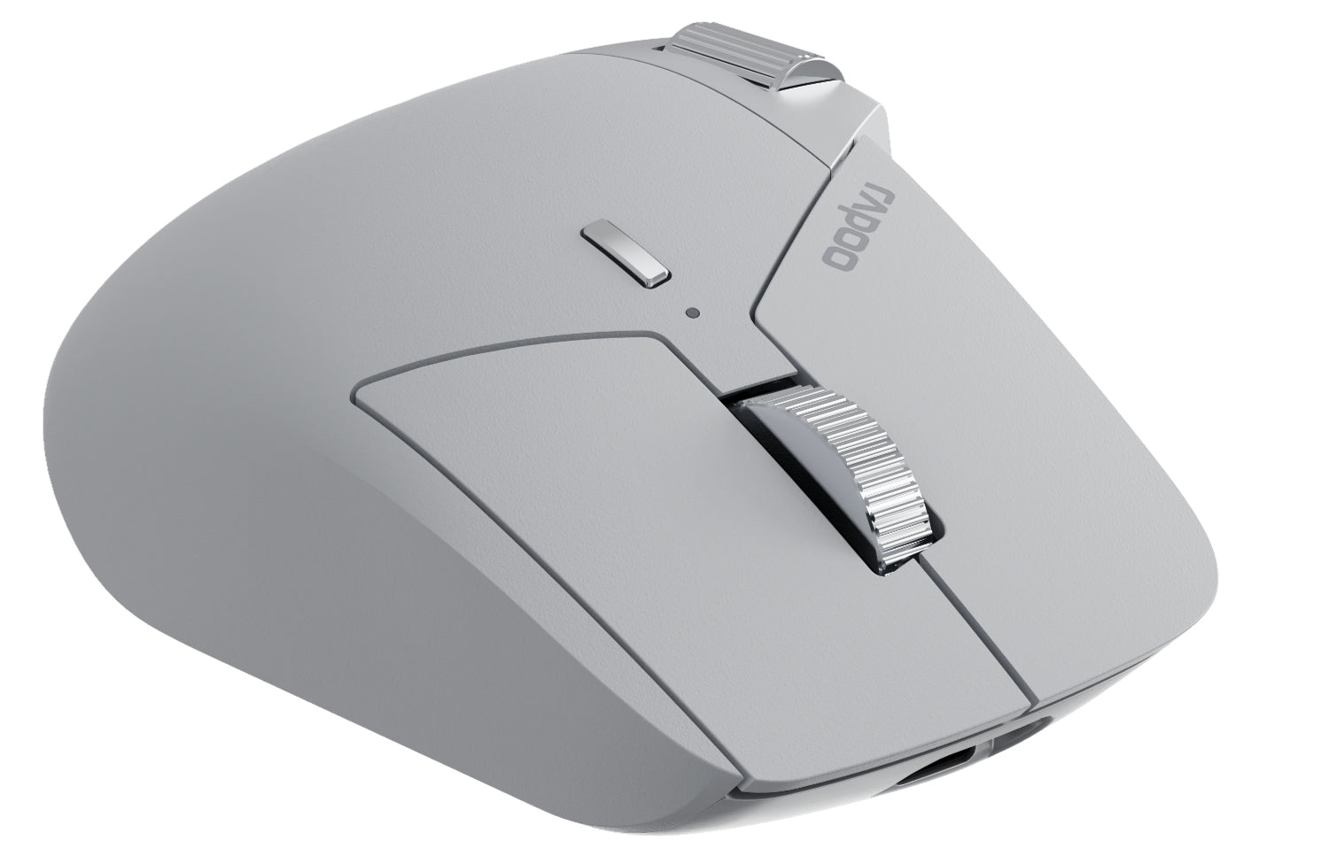 Rapoo MT760L Gaming-Maus – Kabellos, 4000 dpi, 10 Tasten, Rechtshänder, Wiederaufladbar, Grau