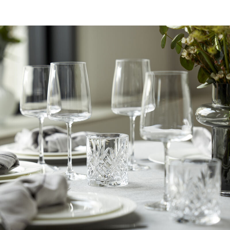 Lyngby Glas Lyngby Trinkglas Melodia – 6er Set, 230 ml, H 8,5 cm, Kristallglas, Transparent, spülmaschinenfest
