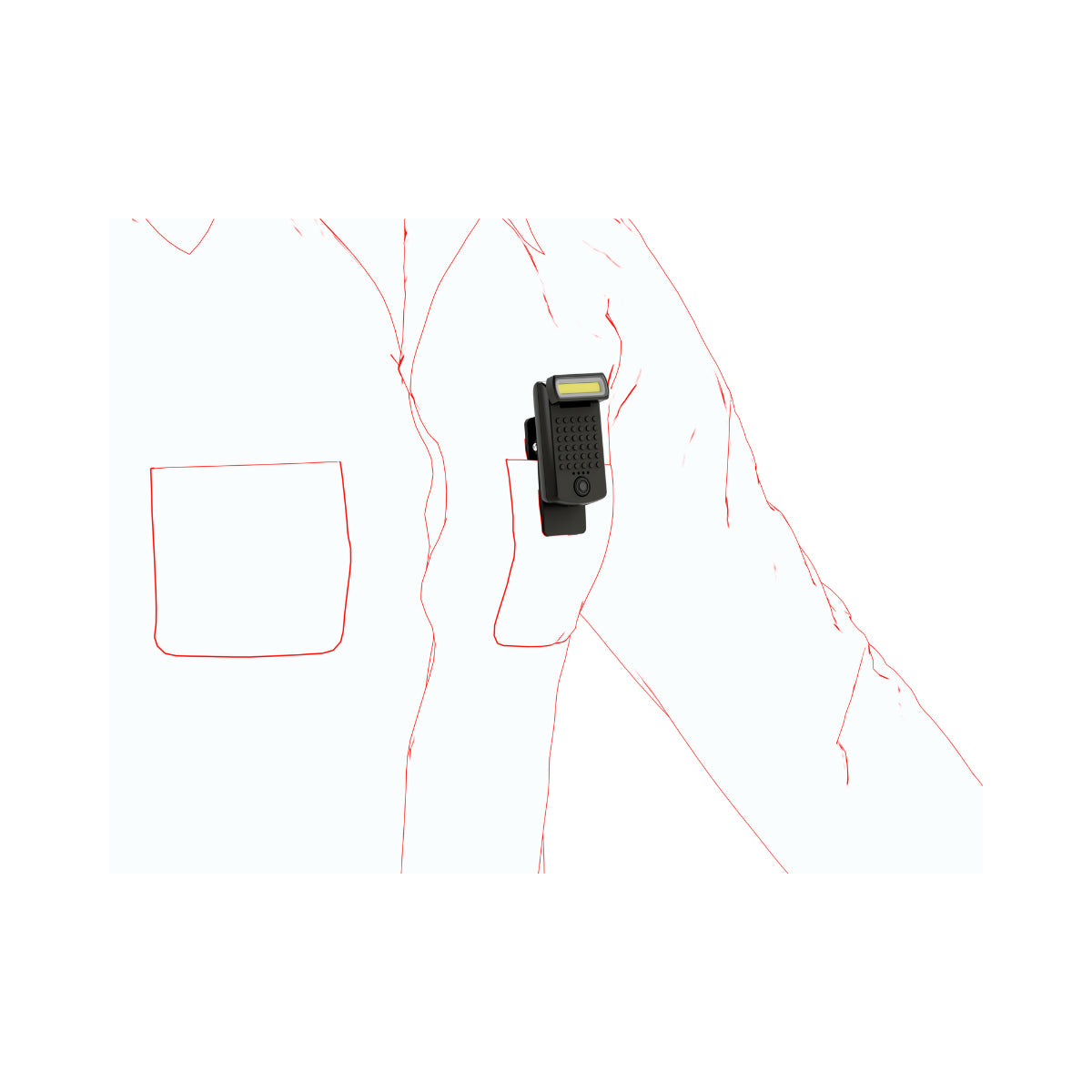 Ledlenser Taschenlampe W1R Work – 220 lm, IP54, Akku, USB-C – Schwarz