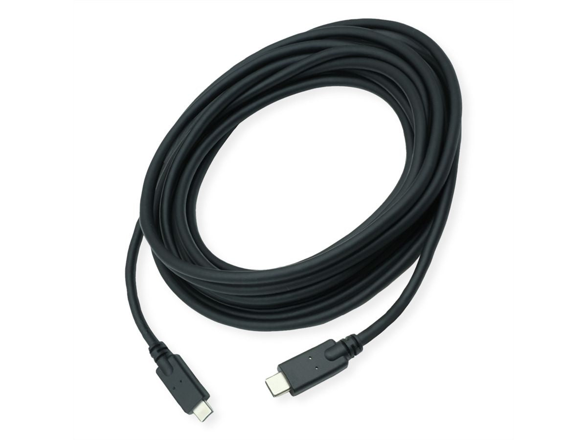 ROLINE USB-Kabel – USB-C auf USB-C – USB 3.2 Gen 2 (10 Gbit/s) – 3 m – PD 100 W – Schwarz