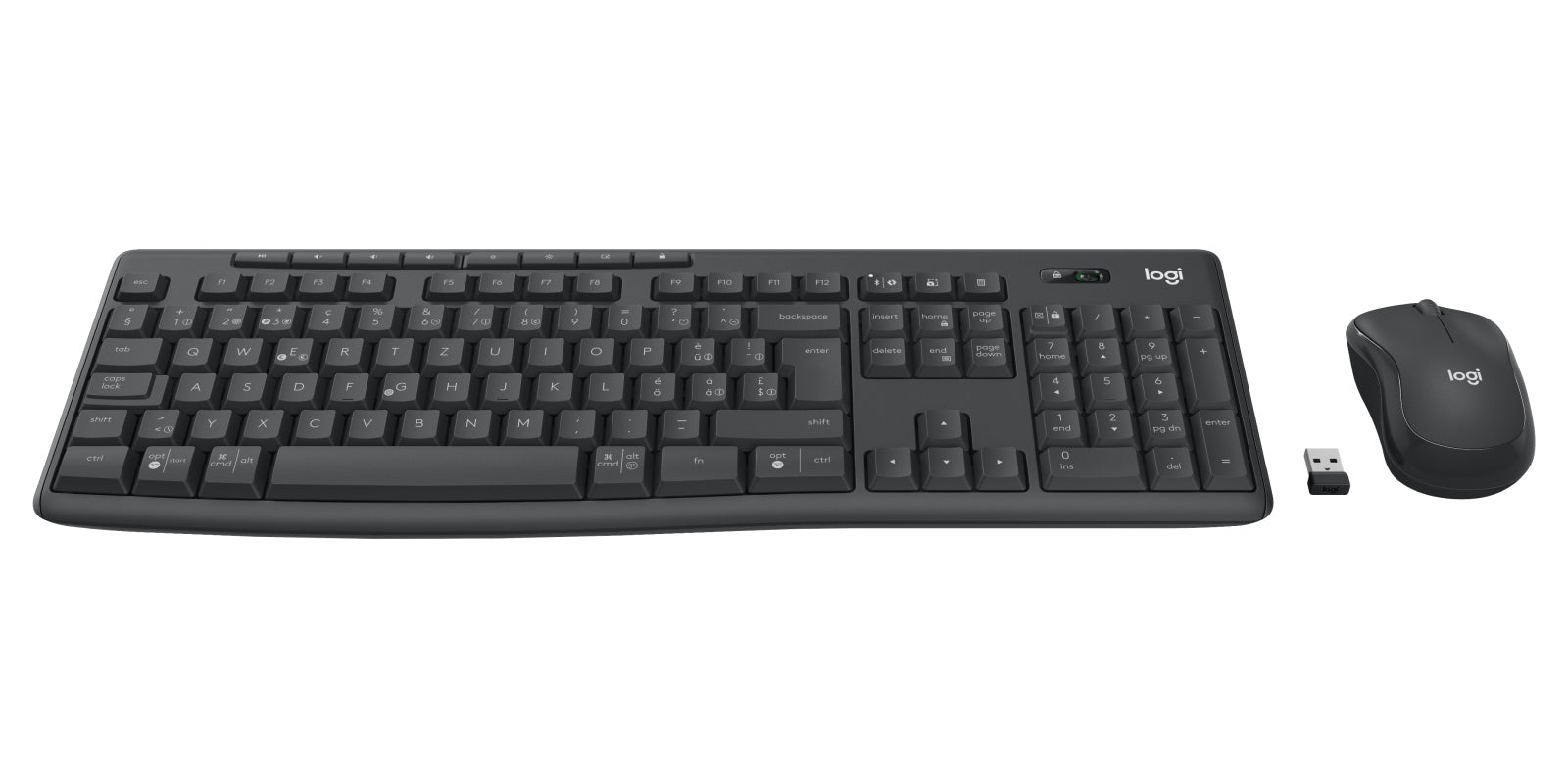 Logitech Tastatur und Maus Wireless Desktop MK370 – RF + Bluetooth, QWERTZ-Layout