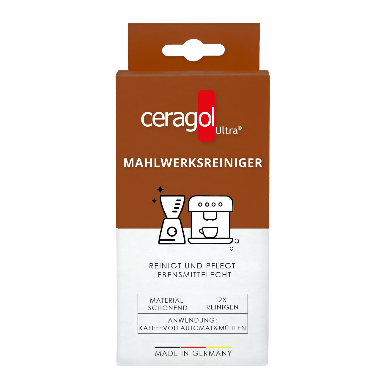 Ceragol Mahlwerksreiniger Entkalker (Haushaltsgeräte) für Kaffeemaschinen – Granulat – 2×15 g
