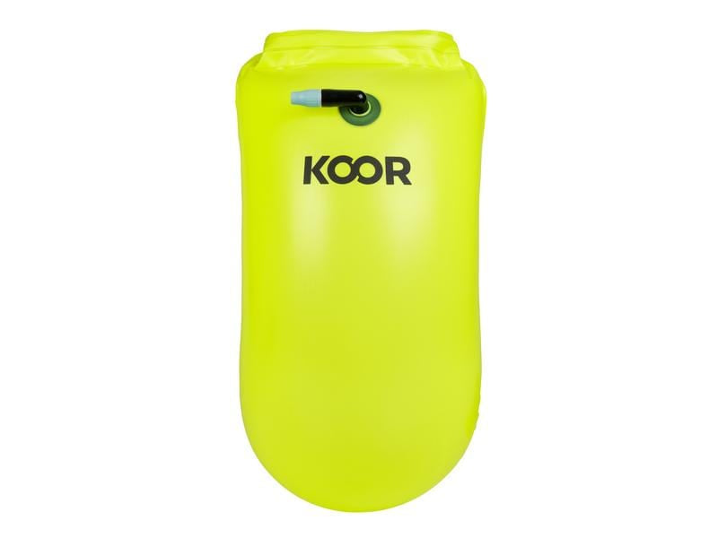 KOOR Schwimmboje – wasserfest – 15 l, Ø 280 mm, H 610 mm – gelb – PVC