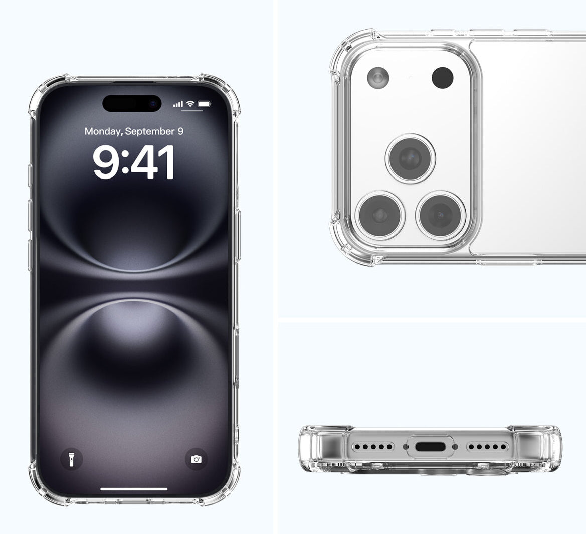 4smarts Ibiza Backcover – für Apple iPhone 17 Pro, MagSafe, PC+TPU, Transparent