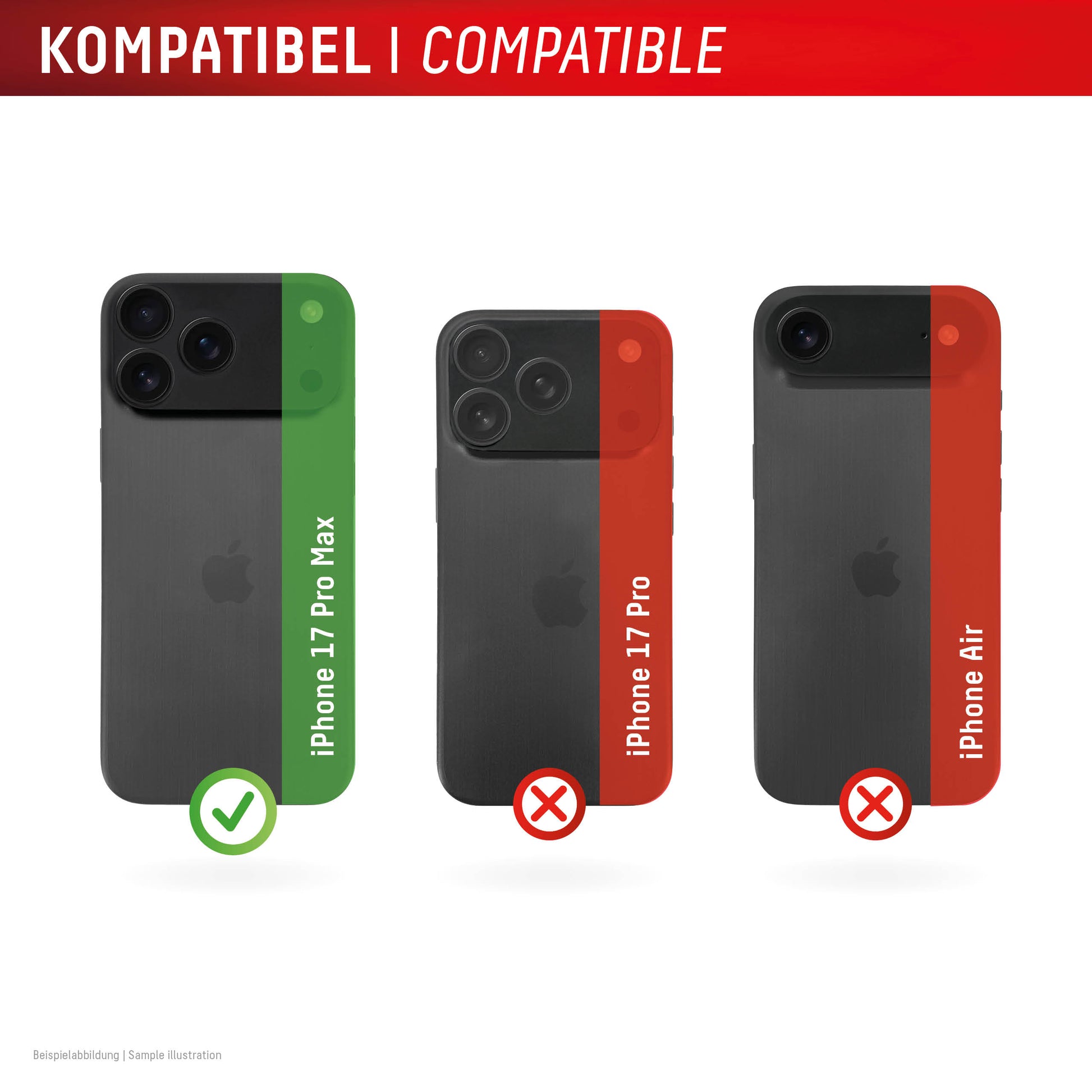 E.V.I. CamGlass – Kamera-Schutzglas, 10H, staub- & schlagresistent – für iPhone 17 Pro Max