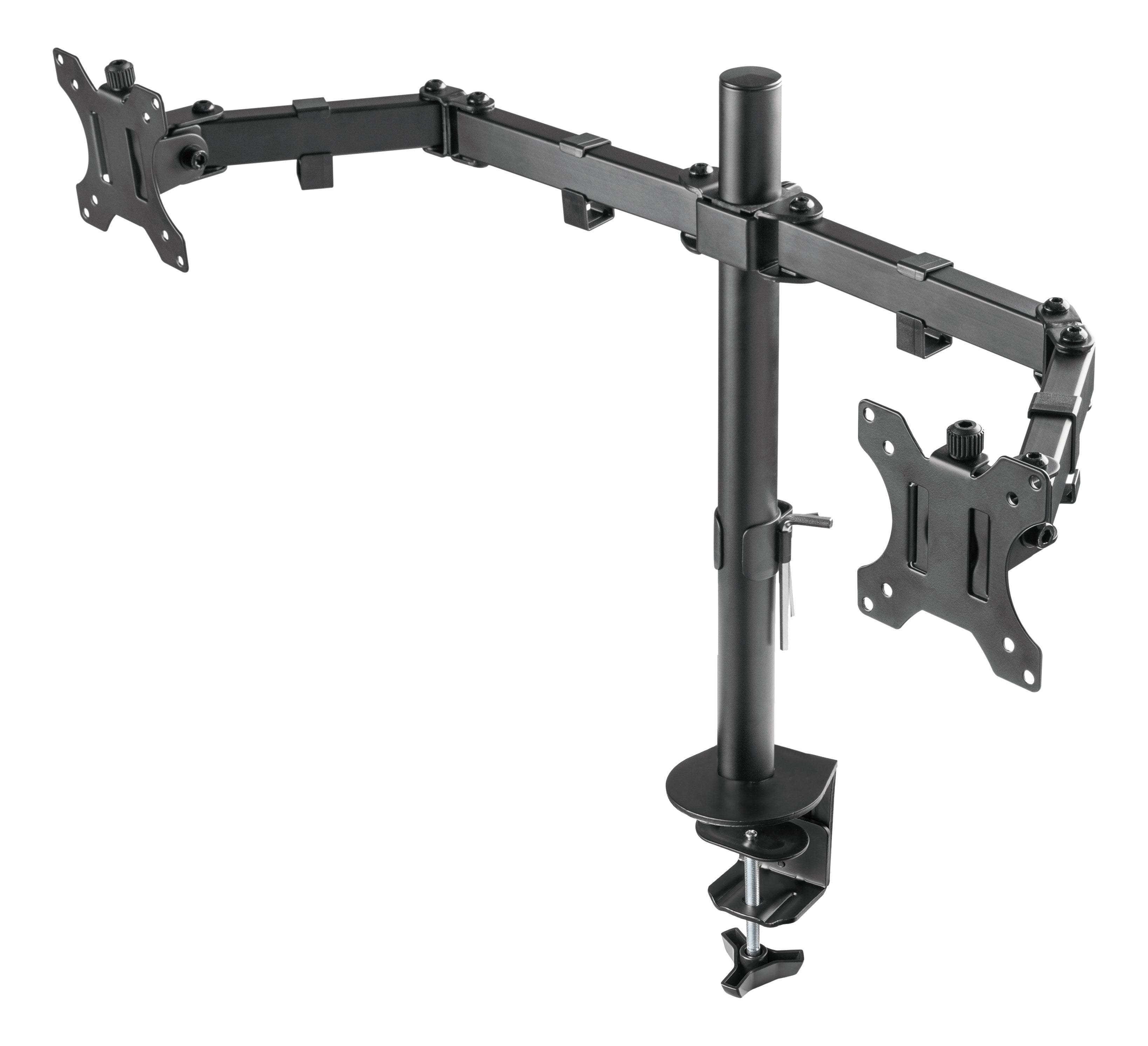 Deltaco Gaming GAM-040 – Monitorarm Tischhalterung – Klemme/Durchführung – 2 Monitore – 13–32" – Schwarz