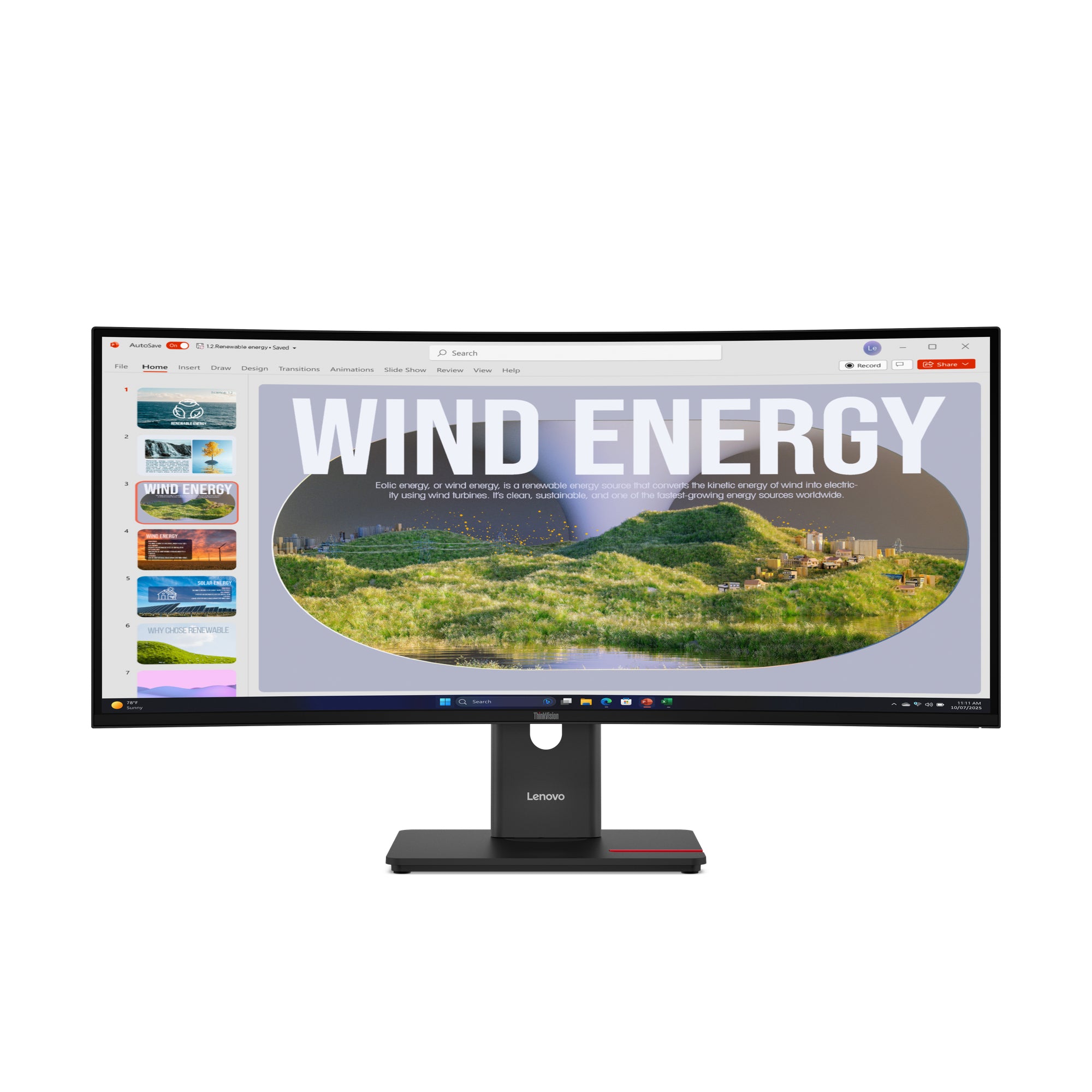 Lenovo ThinkVision T34Wd-40 – Monitor, 34", 3440 × 1440, LED, Schwarz