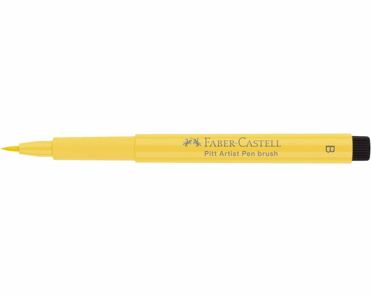Faber-Castell Pitt Artist Pen Brush – Pinselspitze, 2,5 mm, pigmentiert, wasserfest, dunkles Kadmiumgelb