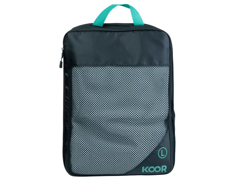KOOR Packhilfen-Set Goora – mit Tragegriff, Reissverschluss – 30 l – Schwarz – Polyester – 4-teilig